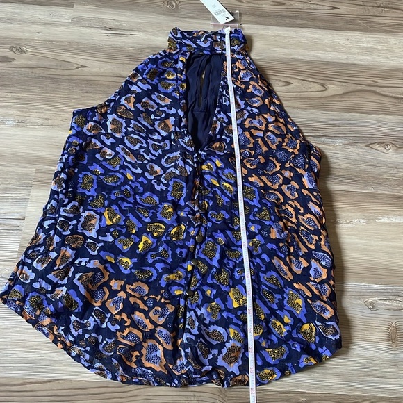 Anthropologie Sleeveless Halter Tank Multicolor Lined size XXS (0) Feminine NEW - Picture 8 of 14